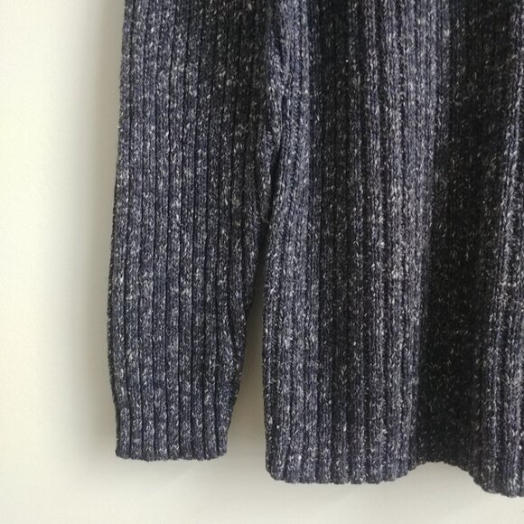Vintage Pelican Cove mockneck cotton blend ribbed sweater top Large flecked - Picture 3 of 15